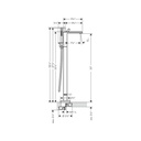 Hansgrohe 47440601 Axor Freestanding Tub Filler Trim With 1.75 GPM Handshower Chrome Black 2
