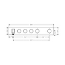 Hansgrohe 18356001 Axor Thermostat Module Select 3 Function Trim Chrome 2