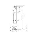 Hansgrohe 31445821 Metropol Classic Freestanding Tub Filler Trim With Handshower Brushed Nickel 3