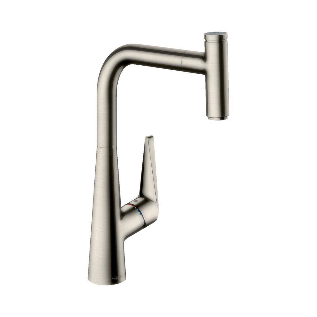 Hansgrohe 72821801 Talis S HighArc Pull Out Kitchen Faucet Steel Optic 1