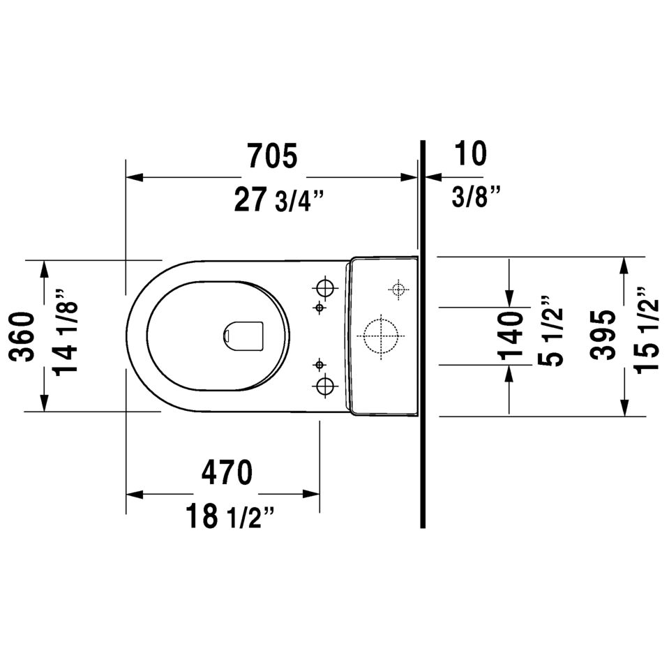 Duravit 212051 Starck 3 One Piece Toilet For SensoWash 2