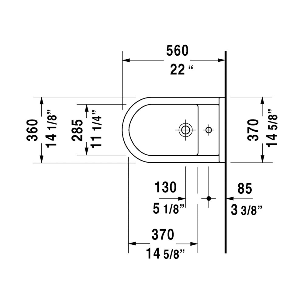 Duravit 223010 Starck 3 Bidet 2