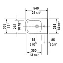 Duravit 225815 Happy D.2 Bidet Wall Mounted 2