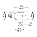 Duravit 228615 Durastyle Bidet Wall Mounted 2