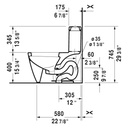 Duravit 212101 Happy D.2 One Piece Toilet White HygieneGlaze 3