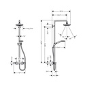 Hansgrohe 27257001 Croma Select E 180 2 Jet Showerpipe Chrome 2
