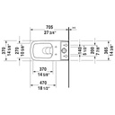 Duravit 215609 DuraStyle Close Coupled Toilet Without Tank 2