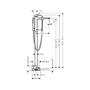Hansgrohe 32532001 Metropol Freestanding Tub Filler Trim Chrome 2