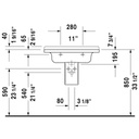 Duravit 030470 Starck 3 Furniture Washbasin 27-1/2" x 19-1/4" - Single Hole 2
