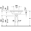 Duravit 030470 Starck 3 Furniture Washbasin 27-1/2" x 19-1/4" - Single Hole 3