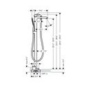Hansgrohe 31432001 Metris Freestanding Tub Filler Trim Chrome 2