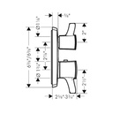 Hansgrohe 15714001 Ecostat Classic Thermostatic Trim Volume Control Diverter Chrome 2