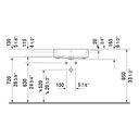 Duravit 038255 Vero Air Semi Recessed Single Hole Washbasin 3