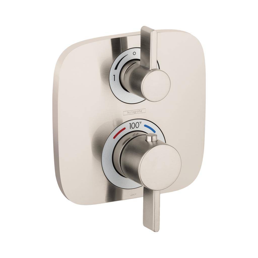 Hansgrohe 15708821 Ecostat E Thermostatic Trim Volume Control Diverter Brushed Nickel 1