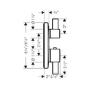 Hansgrohe 15708821 Ecostat E Thermostatic Trim Volume Control Diverter Brushed Nickel 2