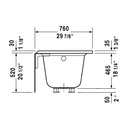 Duravit 700355 Architec Bathtub With Panel Height 20 1/2" 3
