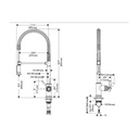 Hansgrohe 16582801 Axor Montreux Semi Pro Kitchen Faucet Steel Optic 2