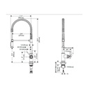 Hansgrohe 16582831 Axor Montreux Semi Pro Kitchen Faucet Polished Nickel 2