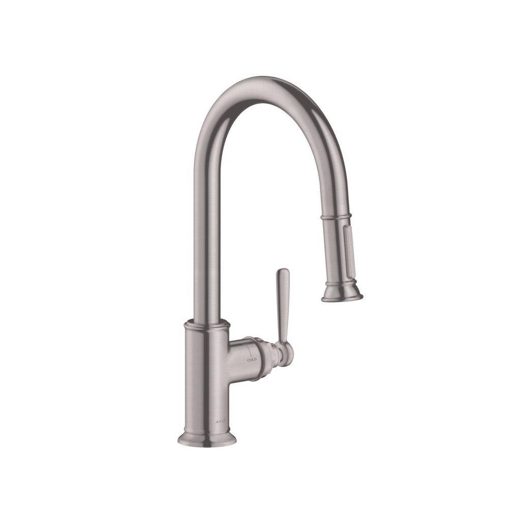 Hansgrohe 16581801 Axor Montreux Pull Down Kitchen Faucet Steel Optic 1