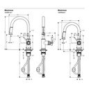 Hansgrohe 16584801 Axor Montreux Pull Down Prep Kitchen Faucet Steel Optic 2