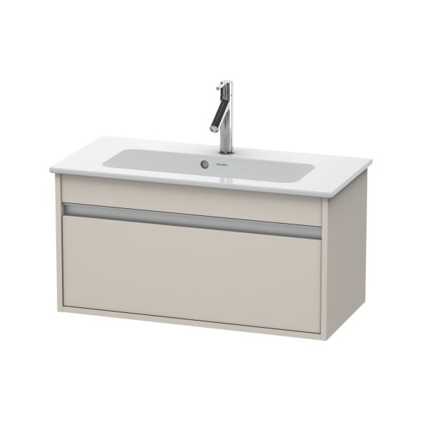 Duravit KT6423 Ketho Wall Mounted Compact Vanity Unit Taupe Decor 1