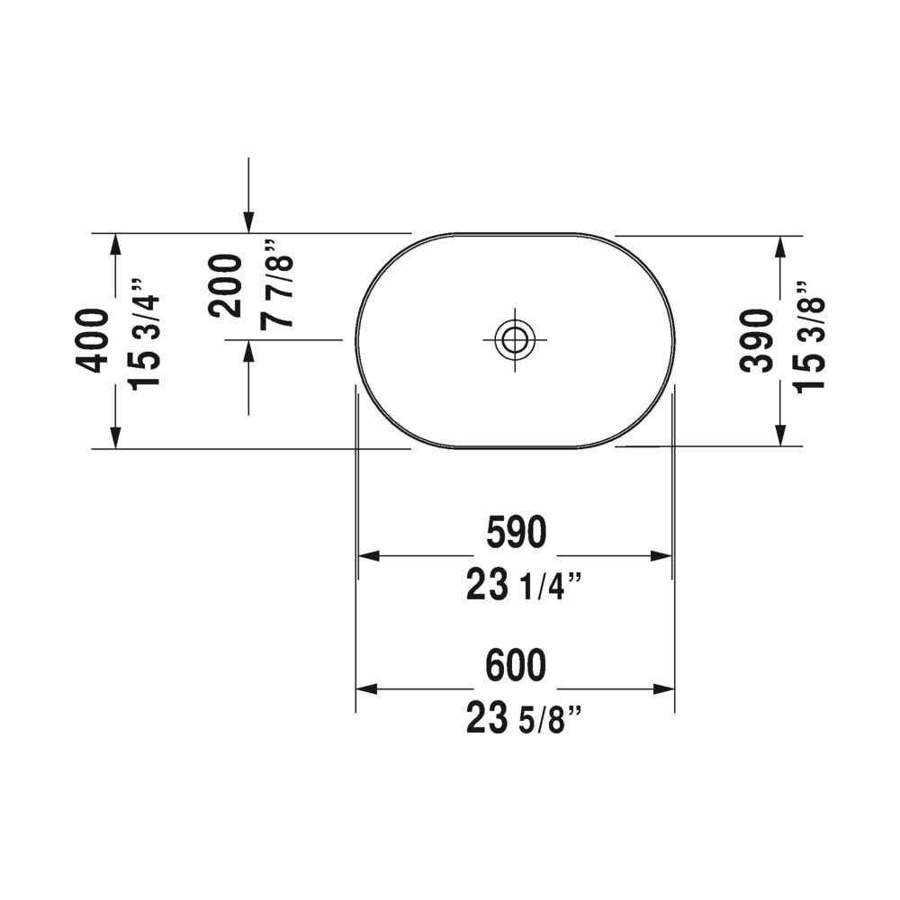 Duravit 037960 Luv Washbowl Without Tap Hole Grey Satin 3