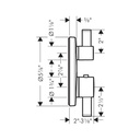 Hansgrohe 15757821 Ecostat S Thermostatic Trim With Volume Control Brushed Nickel 2