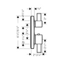 Hansgrohe 15712821 Ecostat Classic Thermostatic Trim With Volume Control Brushed Nickel 2