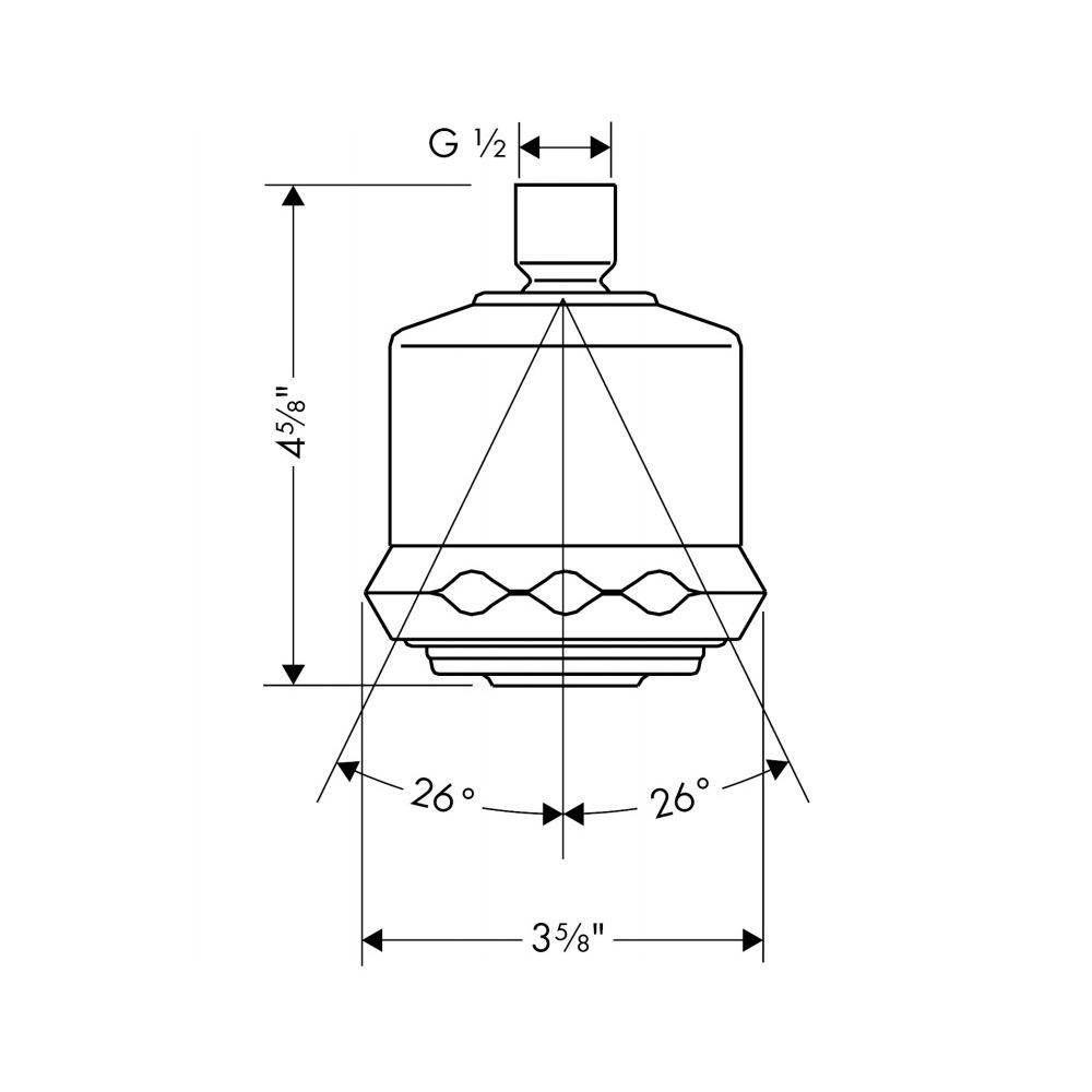 Hansgrohe 28496831 Clubmaster 3 Jet Showerhead Polished Nickel 2