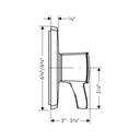 Hansgrohe 15769821 Ecostat Classic Pressure Balance Trim Square Brushed Nickel 2