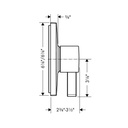 Hansgrohe 15724001 Ecostat Square Pressure Balance Trim Chrome 2