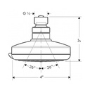 Hansgrohe 04733820 Croma 100 Showerhead E 3 Jet Brushed Nickel 2