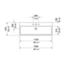 Duravit 235012 Vero Air Three Holes Washbasin Ground 3