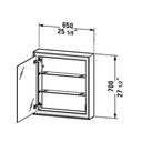 Duravit LC7550 L-Cube Mirror Cabinet 2