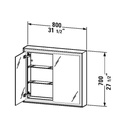 Duravit LC7551 L-Cube Mirror Cabinet 2