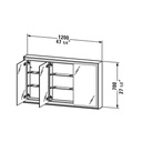 Duravit LC7553 L-Cube Mirror Cabinet 2
