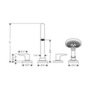 Hansgrohe 34448001 Axor Citterio M 4 Hole Roman Tub Trim Chrome 2