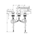 Hansgrohe 47050601 Axor Widespread Faucet 70 1.2 GPM Chrome Black 2