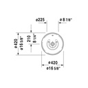 Duravit 032542 Bacino Washbowl Without Faucet Hole White 3