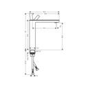 Hansgrohe 47020601 Axor Single Hole Faucet 230 1.2 GPM Chrome Black 2
