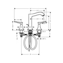 Hansgrohe 31331821 Metropol Classic Widespread Faucet 160 Lever Handles Brushed Nickel 3