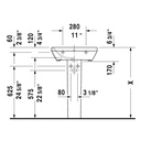 Duravit 231955 DuraStyle Three Holes Washbasin 2