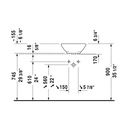 Duravit 032542 Bacino Washbowl Without Faucet Hole White 2