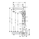 Hansgrohe 72413001 Talis S Freestanding Tub Filler Trim Chrome 2