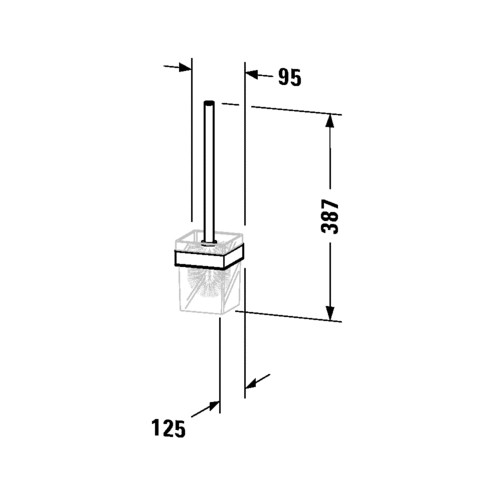 Duravit 009957 Karree Brush Set Chrome 2