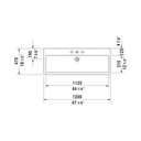 Duravit 045412 Vero Furniture Washbasin One Faucet Hole White 2