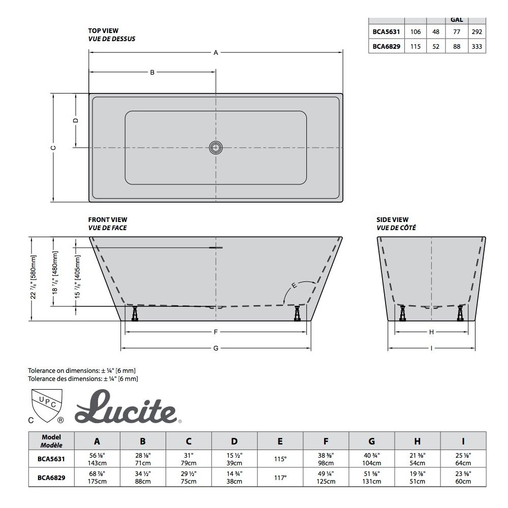 Fleurco BCA5631 Petite Calando Acrylic Bathtub White 2
