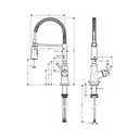 Hansgrohe 04792000 Joleena Semi-Pro Kitchen Faucet 2 Spray Chrome 2