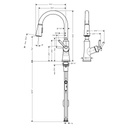 Hansgrohe 04793800 Single Handle Pull Down Kitchen Faucet Steel Optic 2