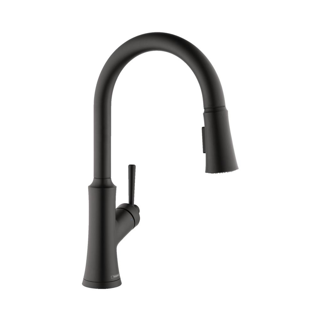 Hansgrohe 04793670 Joleena Single Handle Pull Down Kitchen Faucet Matte Black 1